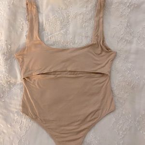 F21 nude bodysuit with cut out